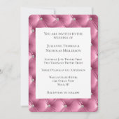 Warme Chic Zachte Roze Faux Velvet Wedding Kaart (Voorkant)