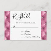Warme Chic Zachte Roze Faux Velvet Wedding RSVP Informatiekaartje (Voorkant)
