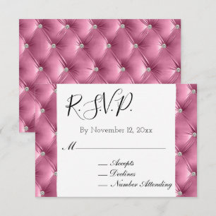 Warme Chic Zachte Roze Faux Velvet Wedding RSVP Informatiekaartje