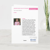 Warme CHOCola Wensen - Kinderkunst voor CHOC Bedankkaart (Achterkant)