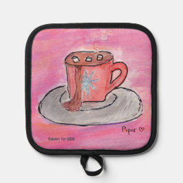 Warme CHOColaatwensen - Kinder kunst voor CHOC Pannenlap