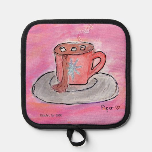 Warme CHOColaatwensen - Kinder kunst voor CHOC Pannenlap (Voorkant)