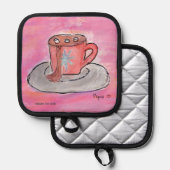 Warme CHOColaatwensen - Kinder kunst voor CHOC Pannenlap (Voorkant / Achterkant)