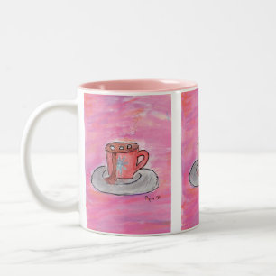 Warme CHOColaatwensen - Kinder kunst voor CHOC Tweekleurige Koffiemok
