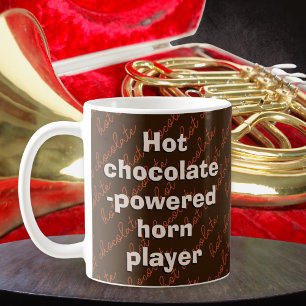 Warme Chocolade Aangedreven Hoornspeler Muziek The Koffiemok