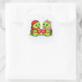 Warme Chocolade Afspraakje Ronde Sticker (Tas)