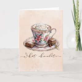 Warme Chocolade aquarel Kaart