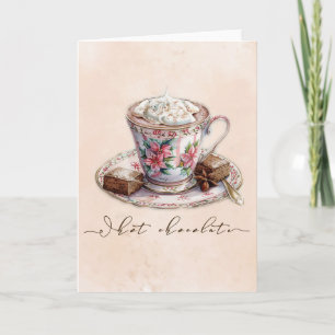 Warme Chocolade aquarel Kaart