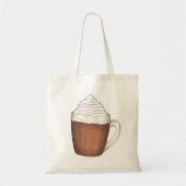 Warme Chocolade Cacao Winter Vakantie Kerst Drink Tote Bag (Voorkant)