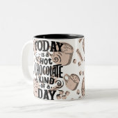 Warme Chocolade Dag Tweekleurige Koffiemok (Voorkant links)