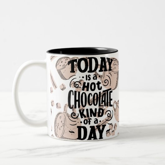 Warme Chocolade Dag Tweekleurige Koffiemok (Links)