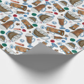 Warme chocolade en feestelijke smaken cadeaupapier (Hoek)