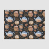 Warme chocolade en kaneelstallen tissuepapier (Voorkant)