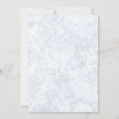 Warme chocolade en koekjes Blue Christmas Party Kaart (Achterkant)