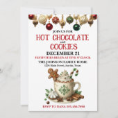 Warme Chocolade en Koekjes Kerstfeest Kaart (Voorkant)