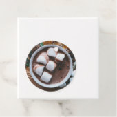 Warme chocolade en marshmallows bedankjes labels (In situ)