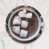 Warme chocolade en marshmallows bedankjes labels (Voorkant)