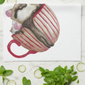 Warme chocolade en marshmallows cacao sundae theedoek (Gevouwen)