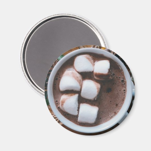 Warme chocolade en marshmallows magneet (Voorkant / Achterkant)