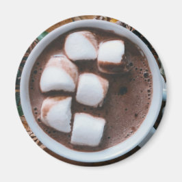 Warme chocolade en marshmallows magneet