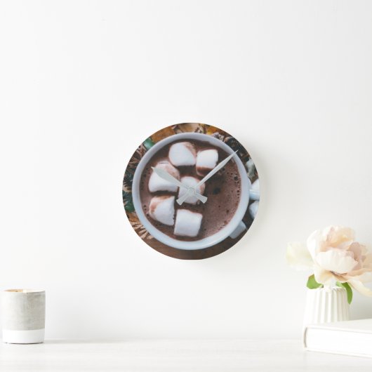 Warme chocolade en marshmallows ronde klok (Huis)