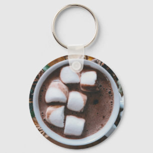 Warme chocolade en marshmallows sleutelhanger