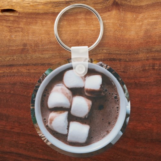 Warme chocolade en marshmallows sleutelhanger (Voorkant)