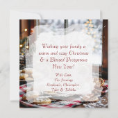 Warme Chocolade en Suikerkoekjes Feestelijke Kerst (Achterkant)