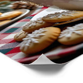 Warme Chocolade en Suikerkoekjes Feestelijke Kerst Poster (Hoek)