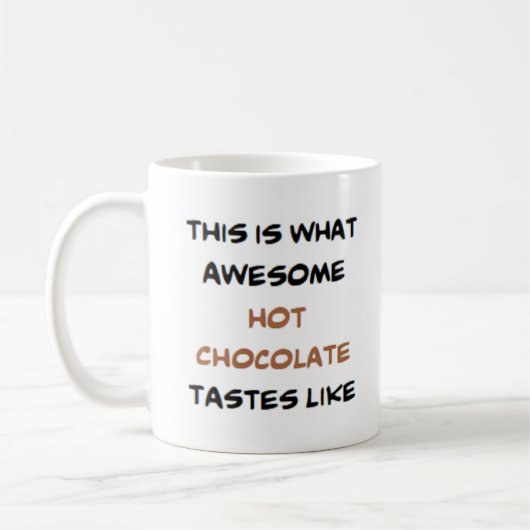 warme chocolade, geweldige koffiemok (Links)