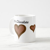 Warme Chocolade Harten Koffiemok (Voorkant links)
