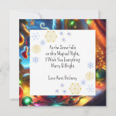 Warme chocolade in een kerstvenster gepersonalisee (Achterkant)