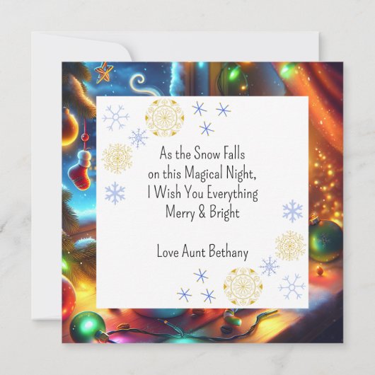 Warme chocolade in een kerstvenster gepersonalisee (Achterkant)