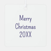 Warme chocolade in een kerstvenster gepersonalisee metalen ornament (Achterkant)