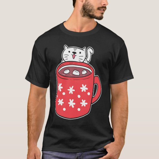 Warme Chocolade Kat Snoepgoed T-shirt (Voorkant)