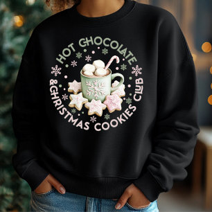 Warme Chocolade & Kerstkoekjes Club Pastel Roze Trui
