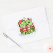 Warme Chocolade Liefde Ronde Sticker (Envelop)