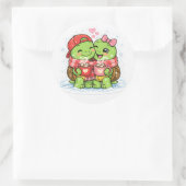 Warme Chocolade Liefde Ronde Sticker (Tas)