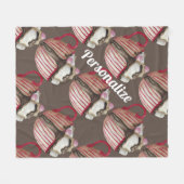 Warme chocolade marshmallow cacao zonnebrandewijn  fleece deken (Voorkant (Horizontaal))