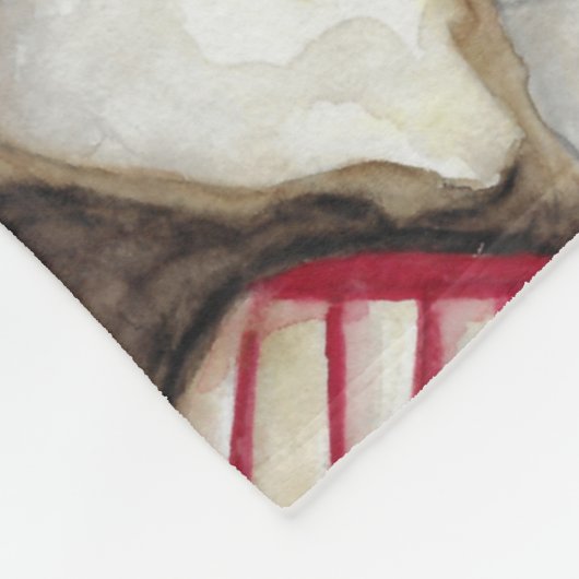 Warme chocolade marshmallow cacao zonnebrandewijn  fleece deken (Hoek)