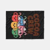 Warme Chocolade Matching Pyjama's Cacao Bemanning Fleece Deken (Voorkant (Horizontaal))
