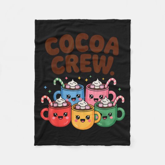 Warme Chocolade Matching Pyjama's Cacao Bemanning Fleece Deken (Voorkant)