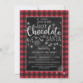 Warme Chocolade met Kerstman Uitnodiging (Voorkant)