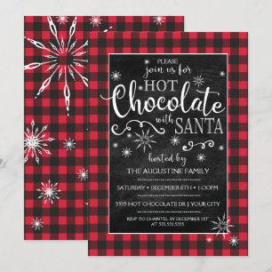 Warme Chocolade met Kerstman Uitnodiging