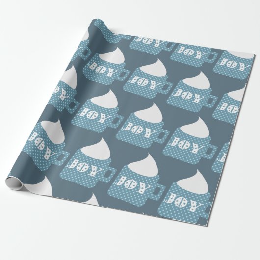 Warme Chocolade Mok Zweep Cream Vreugde Cadeaupapier (Uitgerold)