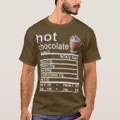 warme chocolade Nutrition Facts Funny Thanksgiving T-shirt (Voorkant)