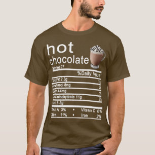 warme chocolade Nutrition Facts Funny Thanksgiving T-shirt
