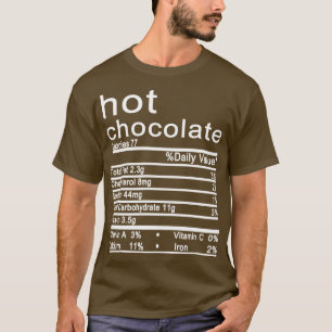 warme chocolade Nutrition Facts Funny Thanksgiving T-shirt