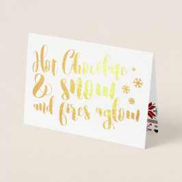 Warme Chocolade & Sneeuw Rijm Design Folie Kaarten
