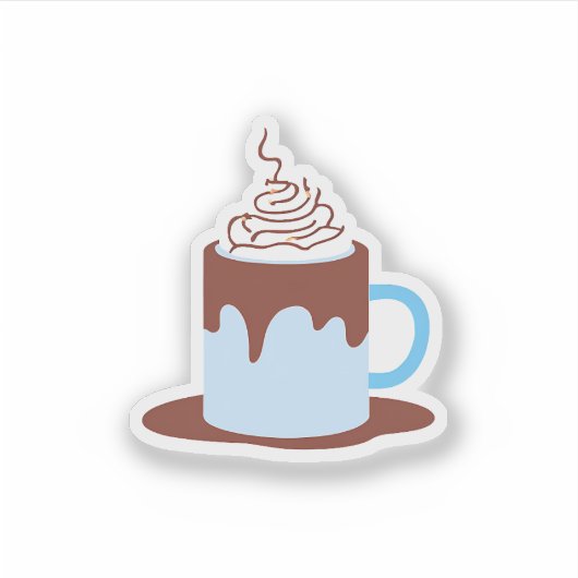 Warme Chocolade Sticker (Voorkant)